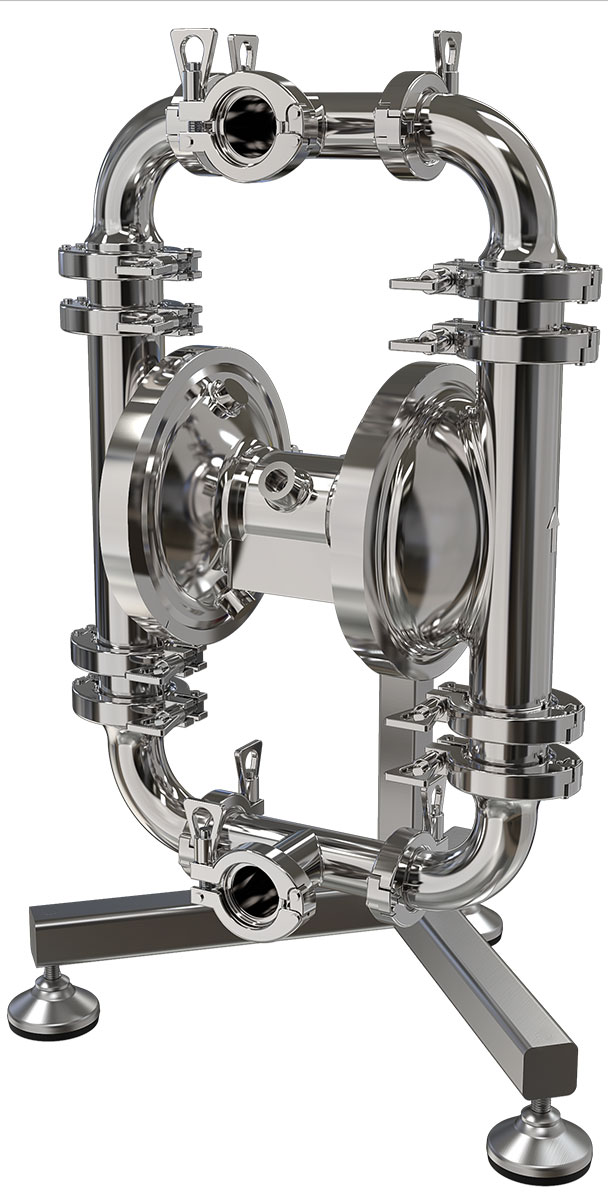 Debem Aisiboxer-02 volumetrische Druckluft-Doppelmembranpumpen für hygienische Bereiche 160 l/min