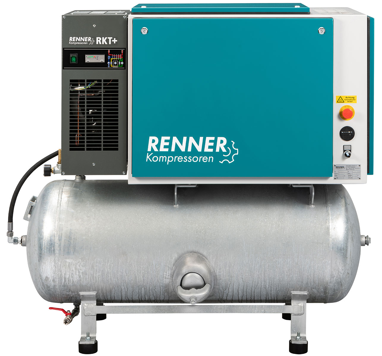 Renner RIKO 700/250 S - 900/250 S schallgedämmter Industrie-Kolbenkompressor 4,0-5,5 kW, 10-15 bar, 250 Liter verzinkt