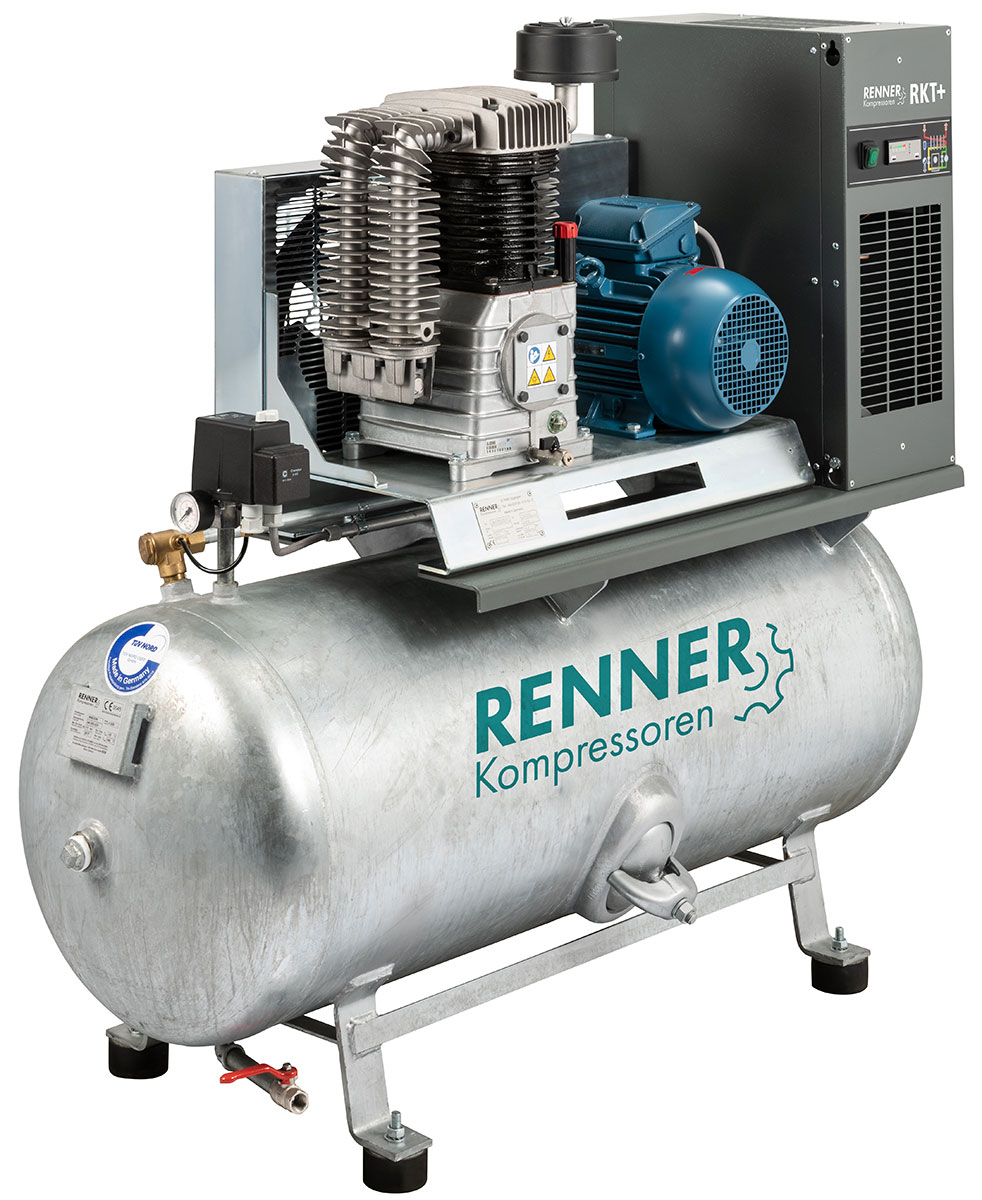Renner RIKO 700/250 - 900/250 stationärer Industrie-Kolbenkompressor 4,0-5,5 kW, 10-15 bar, 250 Liter verzinkt