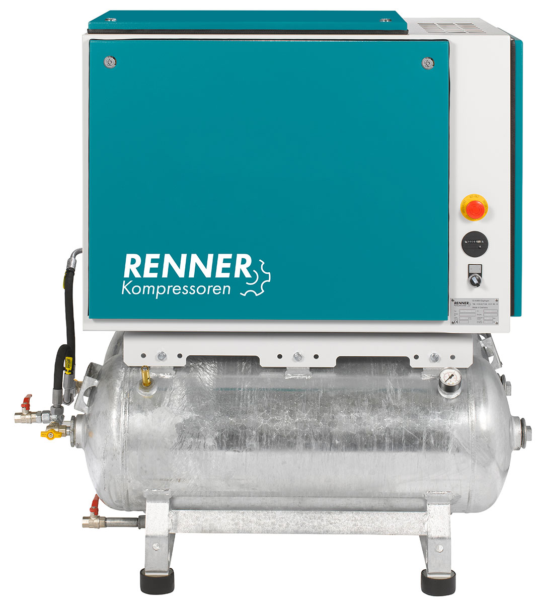 Renner RIKO 700/2x90 S - 960/2x90 S Industriekompressor 4,0-5,5 kW schallgedämmt, 10 bar, 2x90 Liter verzinkt