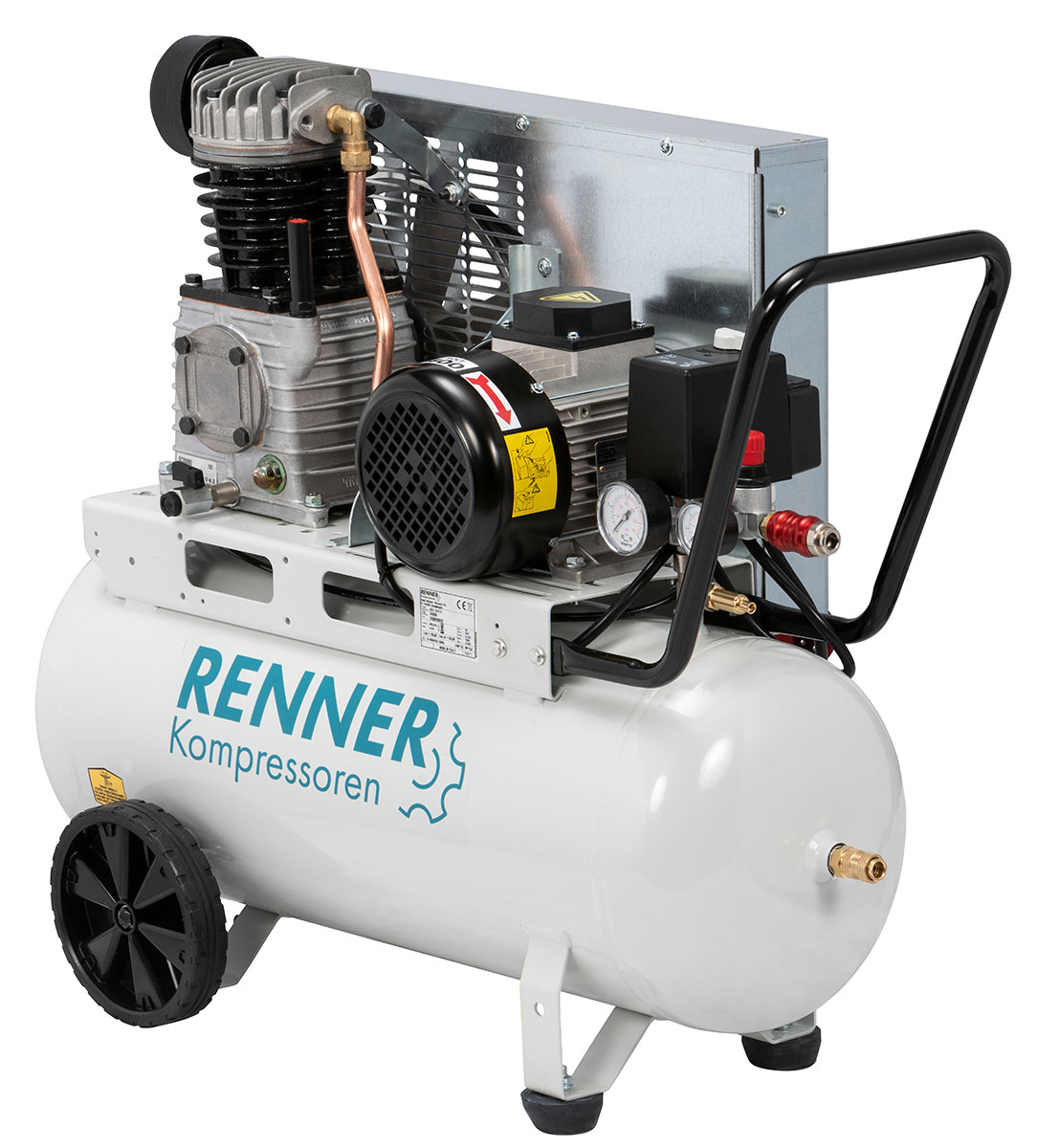 RENNER REKO mobiler Kolbenkompressor 1,5 - 4,0 kW, 230/400 V, 10-11 bar, 50-90 Liter für Industrie und Handwerk